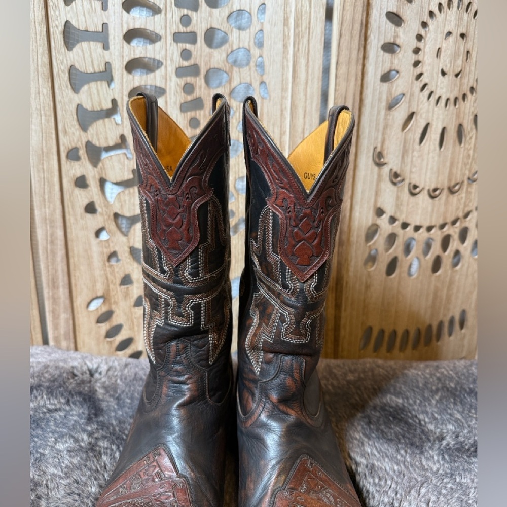 Tin Haul Western Leather Boots - Brown - Picture 10 of 11